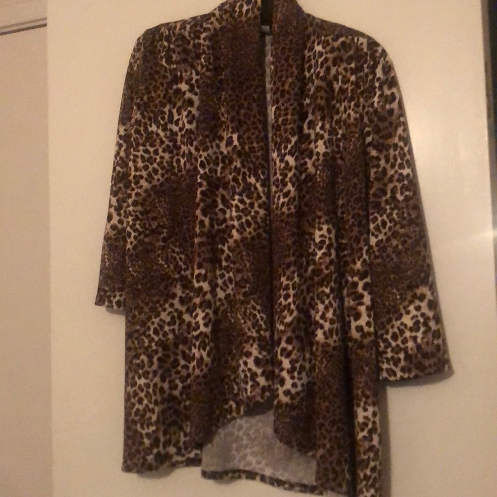Dressy Animal print drape style cardigan